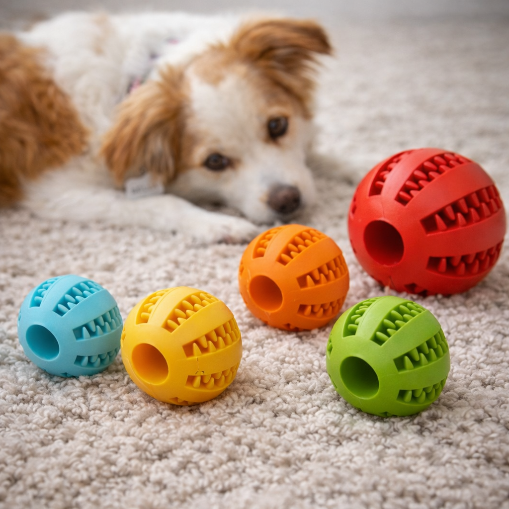 Felloa™ Interaktiver Futter- & Zahnpflege-Kauspielball für Hunde & Katzen.