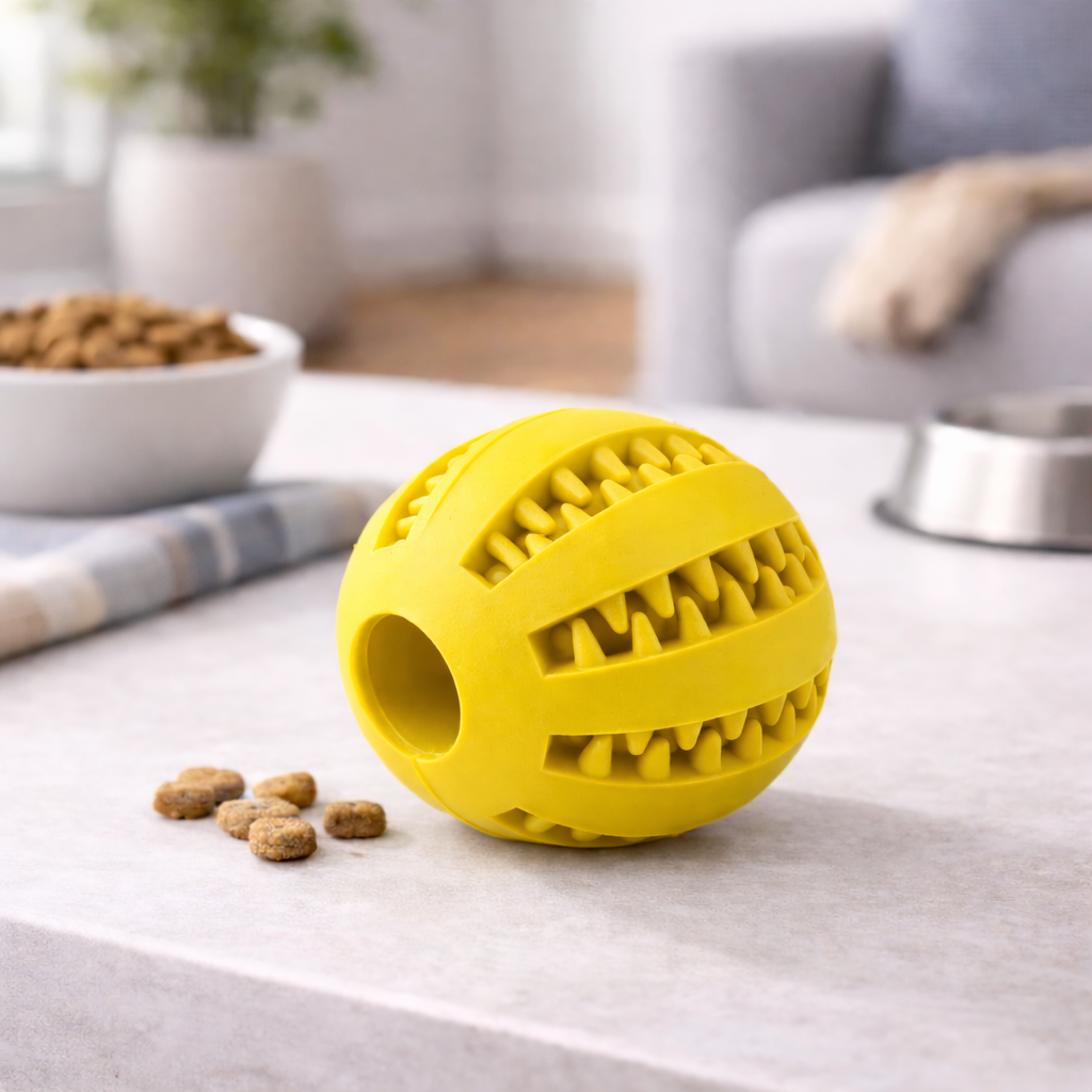 Felloa™ Interaktiver Futter- & Zahnpflege-Kauspielball für Hunde & Katzen.