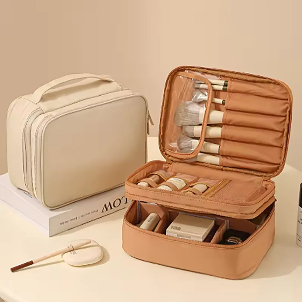 Premium Oxford Cloth Toiletry and Makeup Bag - Unisex, Multi-Layered, Waterproof, Ideal for Travel, Business, and Daily Use, Versatile Storage for Cosmetics, Skincare, and Accessories