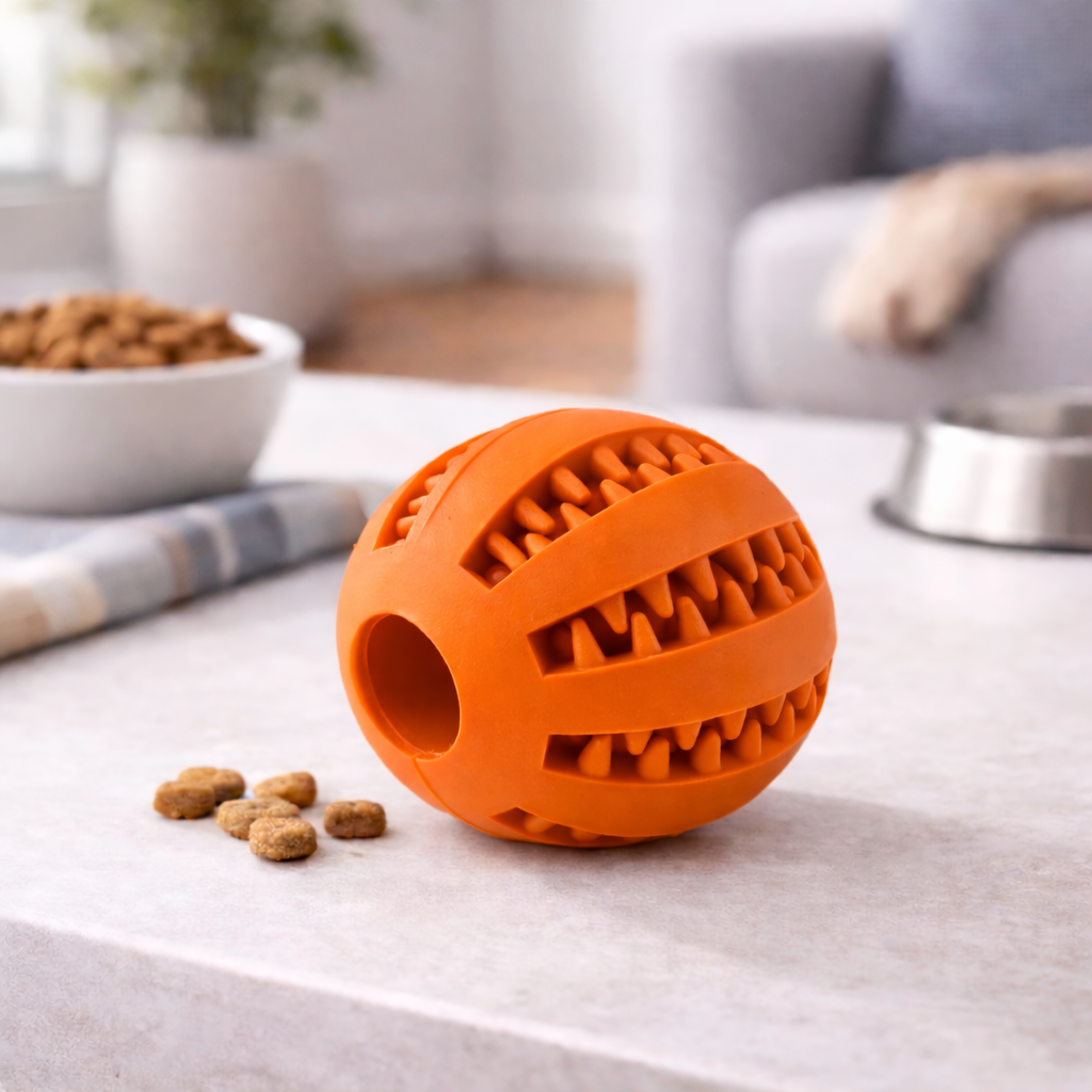 Felloa™ Interaktiver Futter- & Zahnpflege-Kauspielball für Hunde & Katzen.